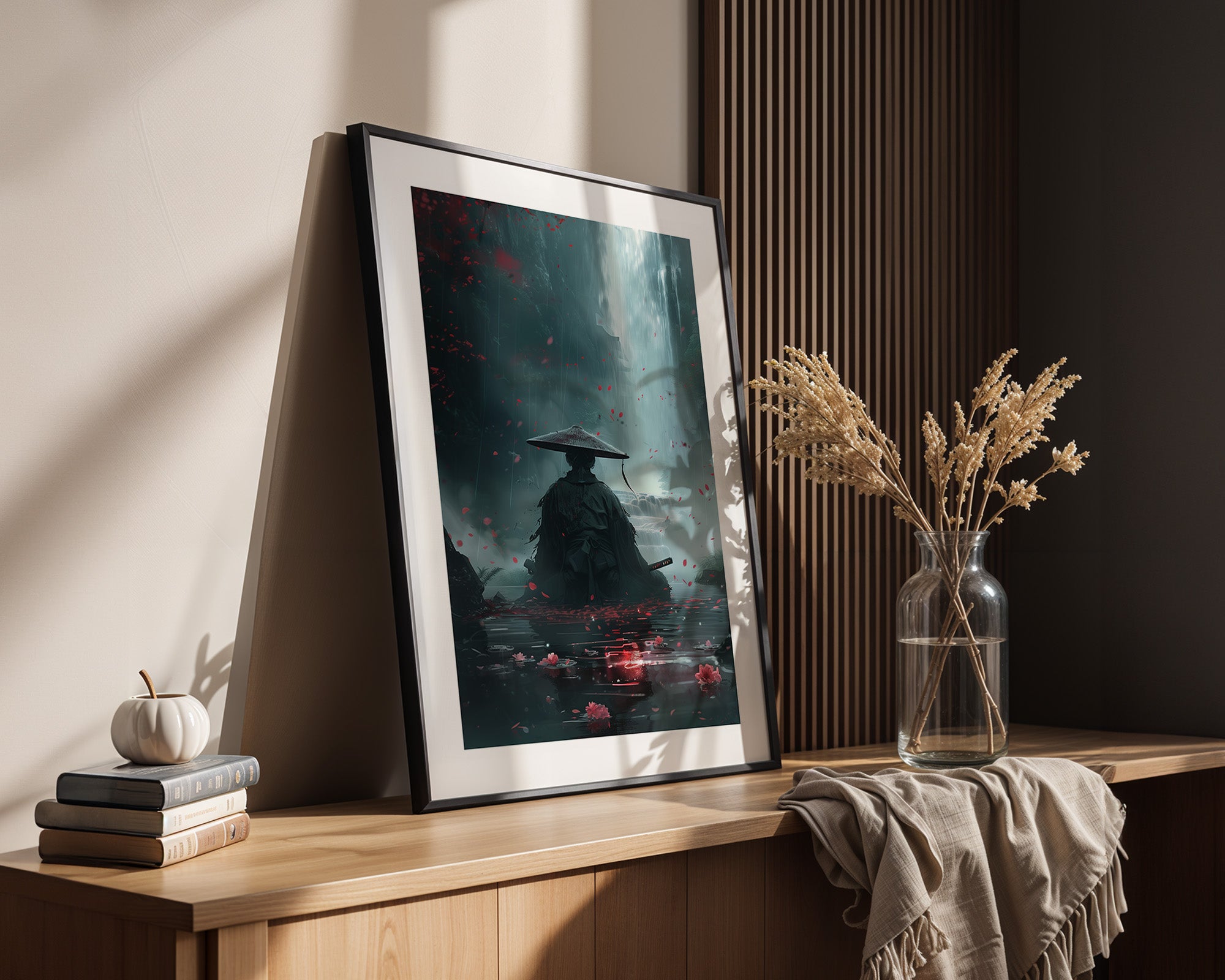 Samurai Wasserfall Mystisch