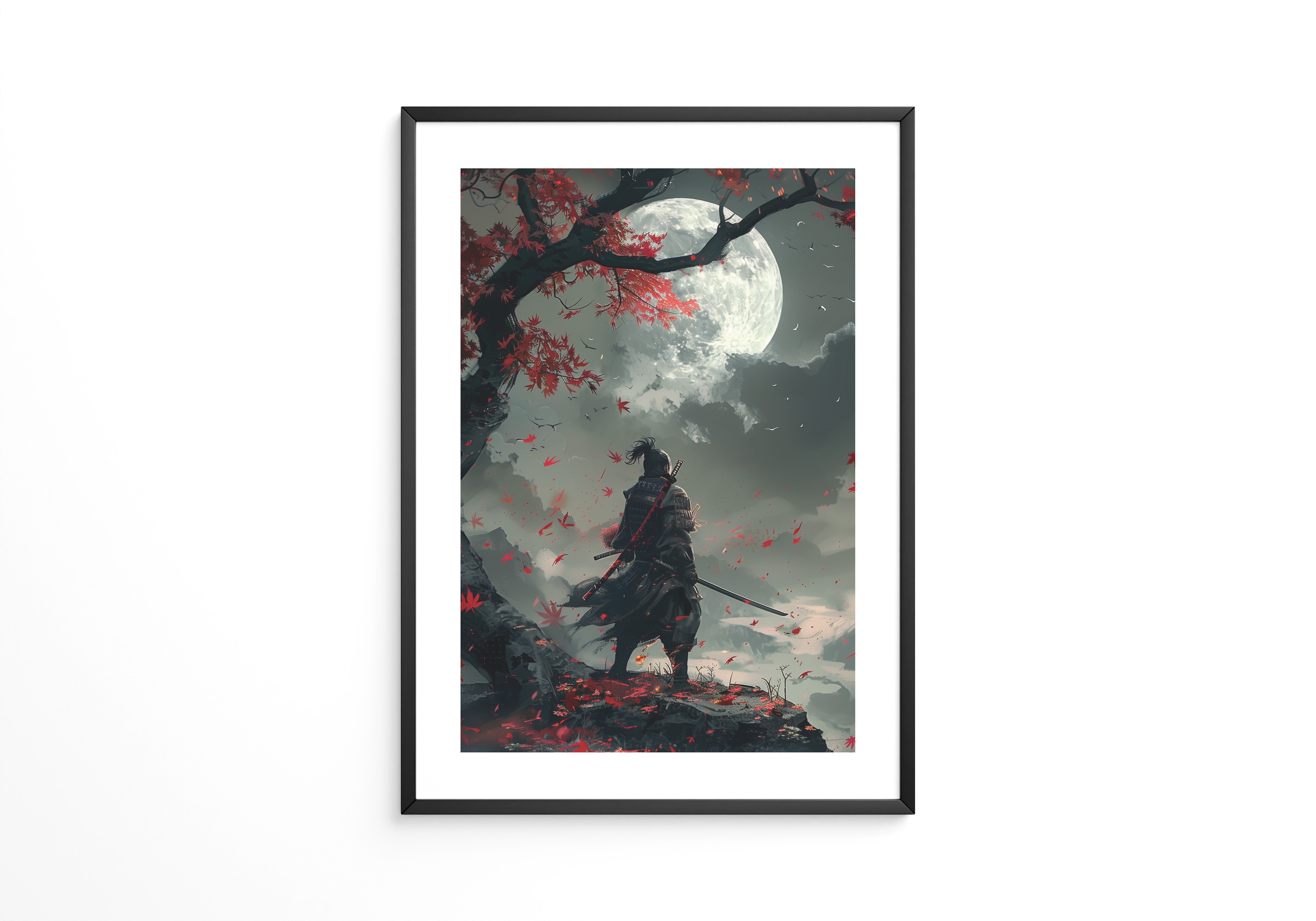 Samurai Herbstmond Fantasy