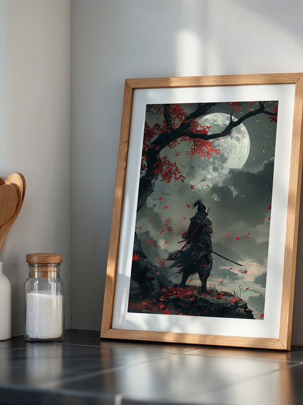 Samurai Herbstmond Fantasy