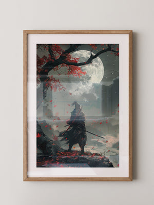Samurai Herbstmond Fantasy