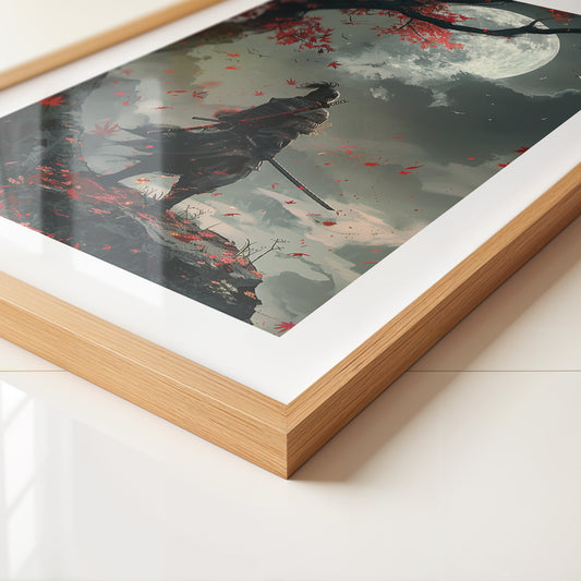 Samurai Herbstmond Fantasy