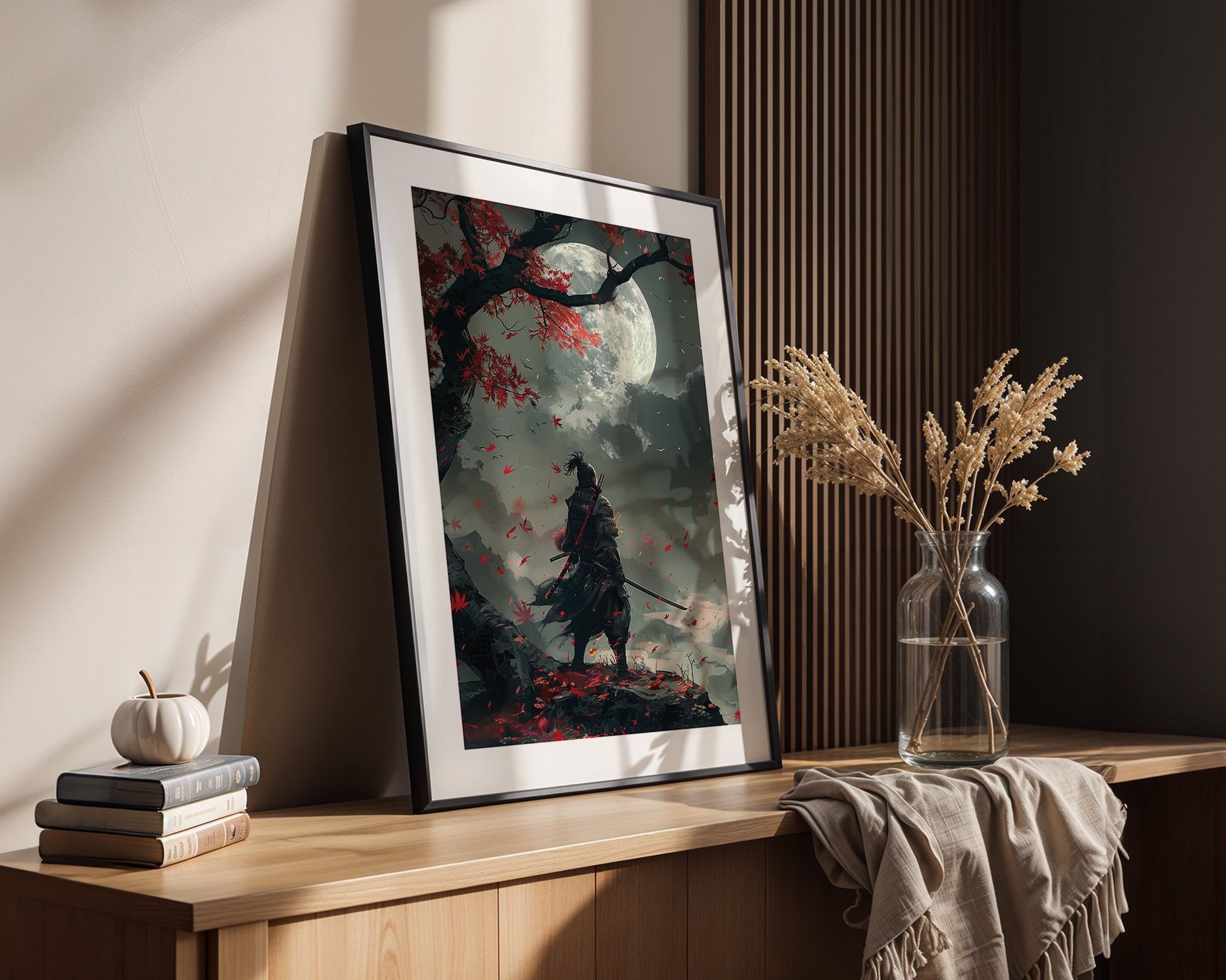 Samurai Herbstmond Fantasy