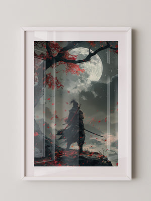 Samurai Herbstmond Fantasy