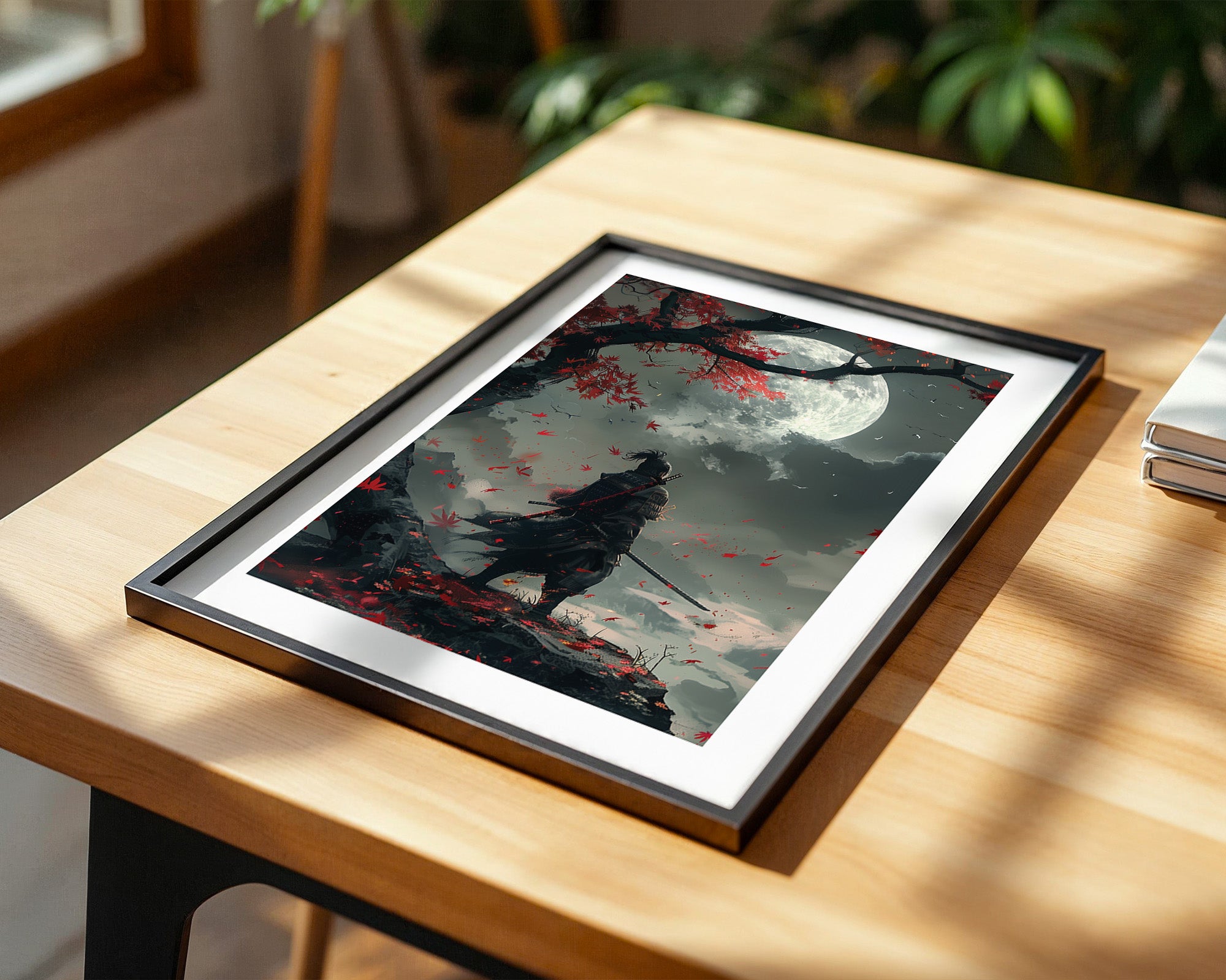 Samurai Herbstmond Fantasy