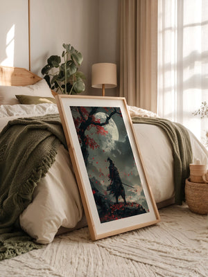 Samurai Herbstmond Fantasy