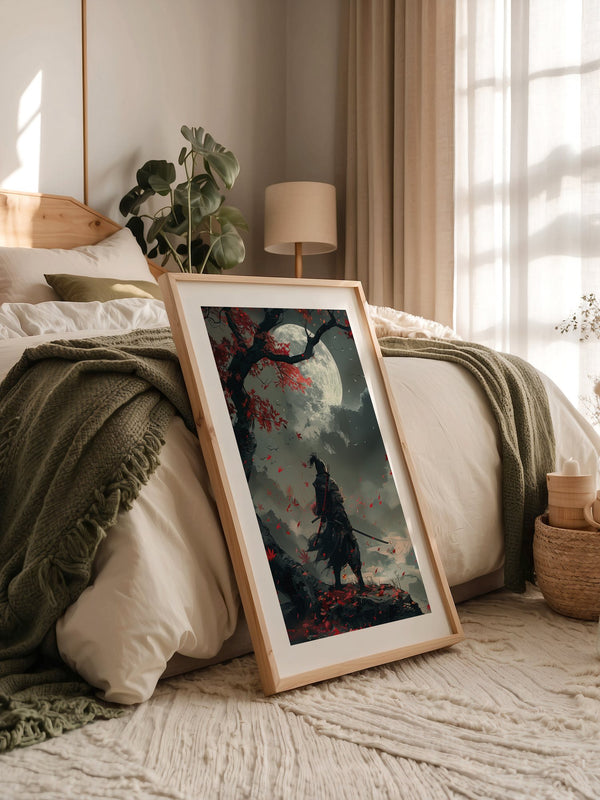 Samurai Herbstmond Fantasy