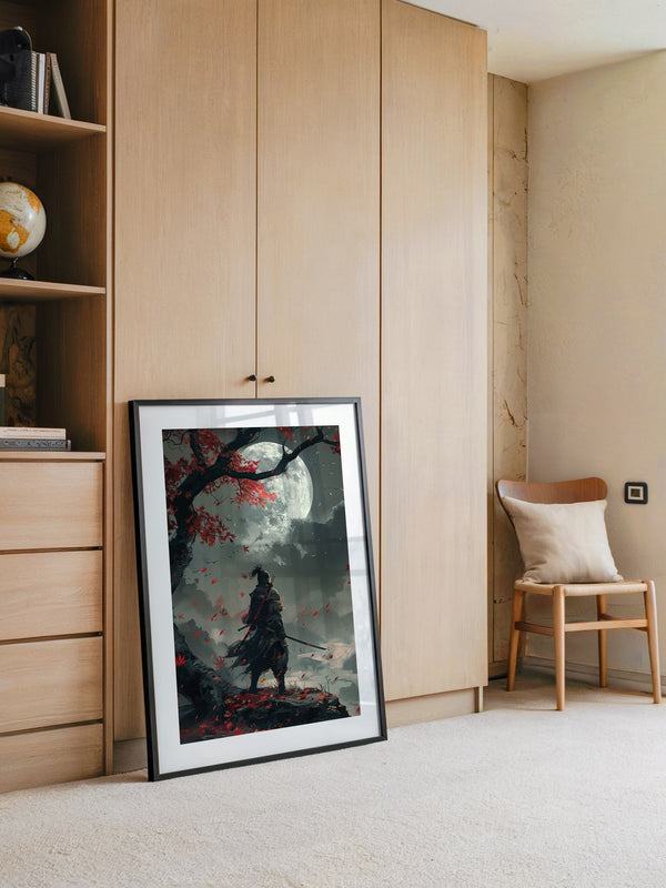 Samurai Herbstmond Fantasy