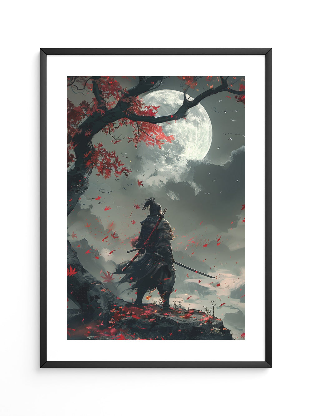 Samurai Herbstmond Fantasy