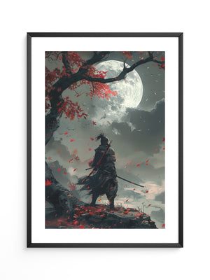 Samurai Herbstmond Fantasy