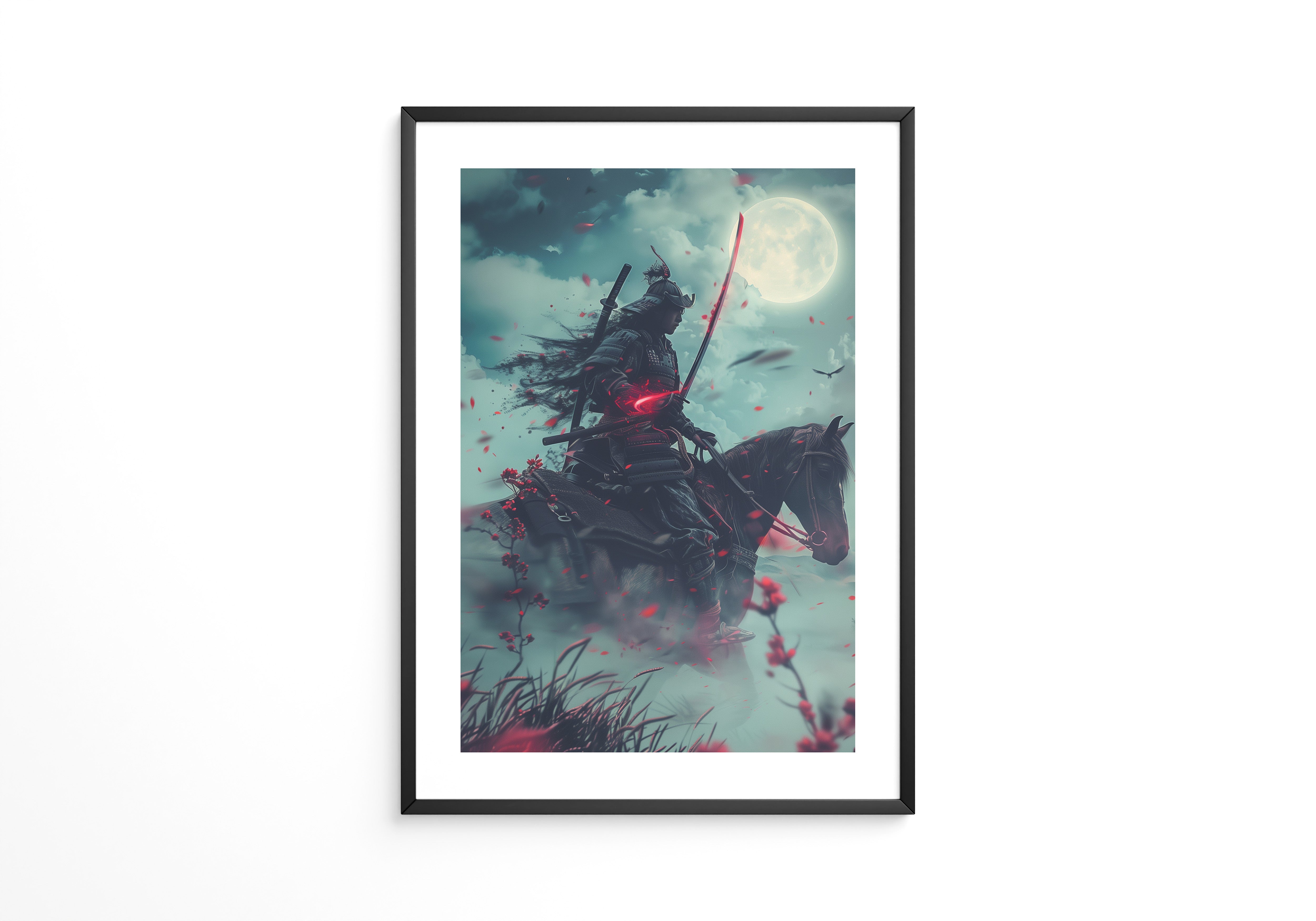 Samurai Reiter Mondlicht