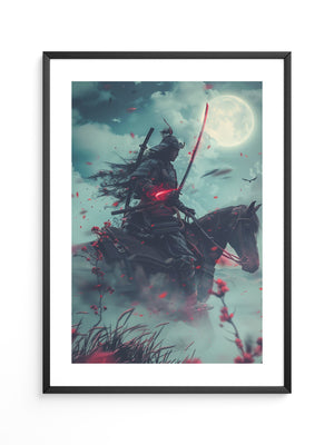 Samurai Reiter Mondlicht