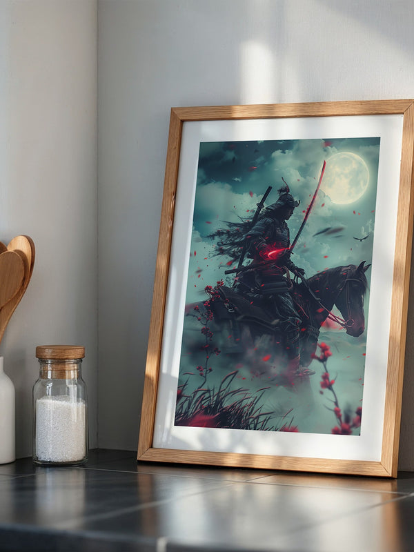 Samurai Reiter Mondlicht