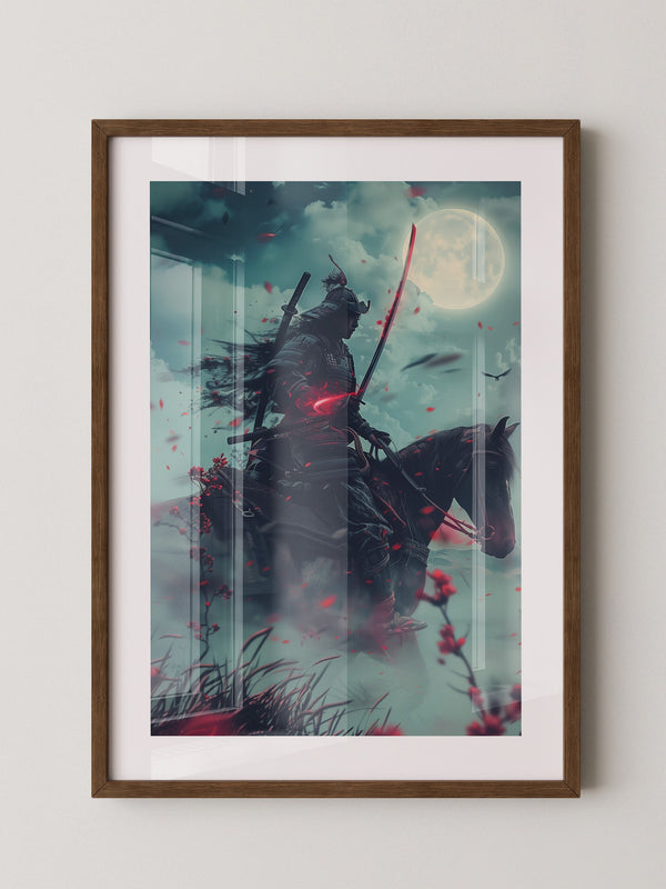 Samurai Reiter Mondlicht