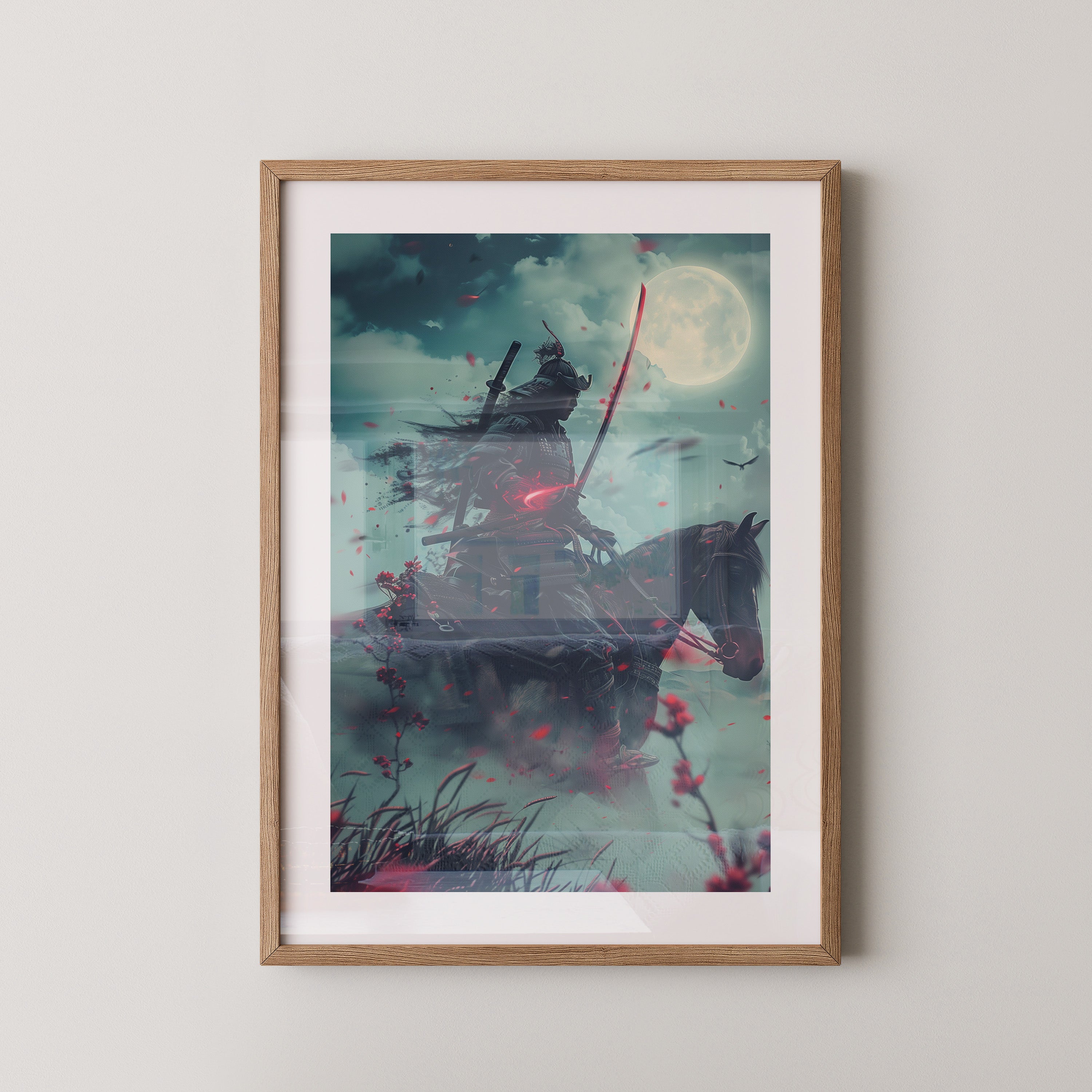 Samurai Reiter Mondlicht