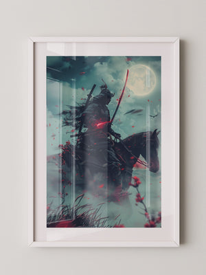 Samurai Reiter Mondlicht