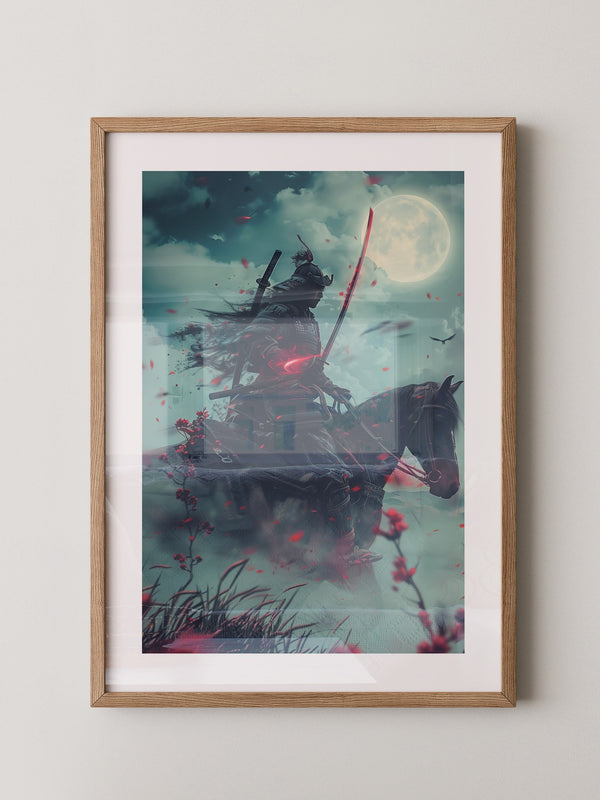 Samurai Reiter Mondlicht