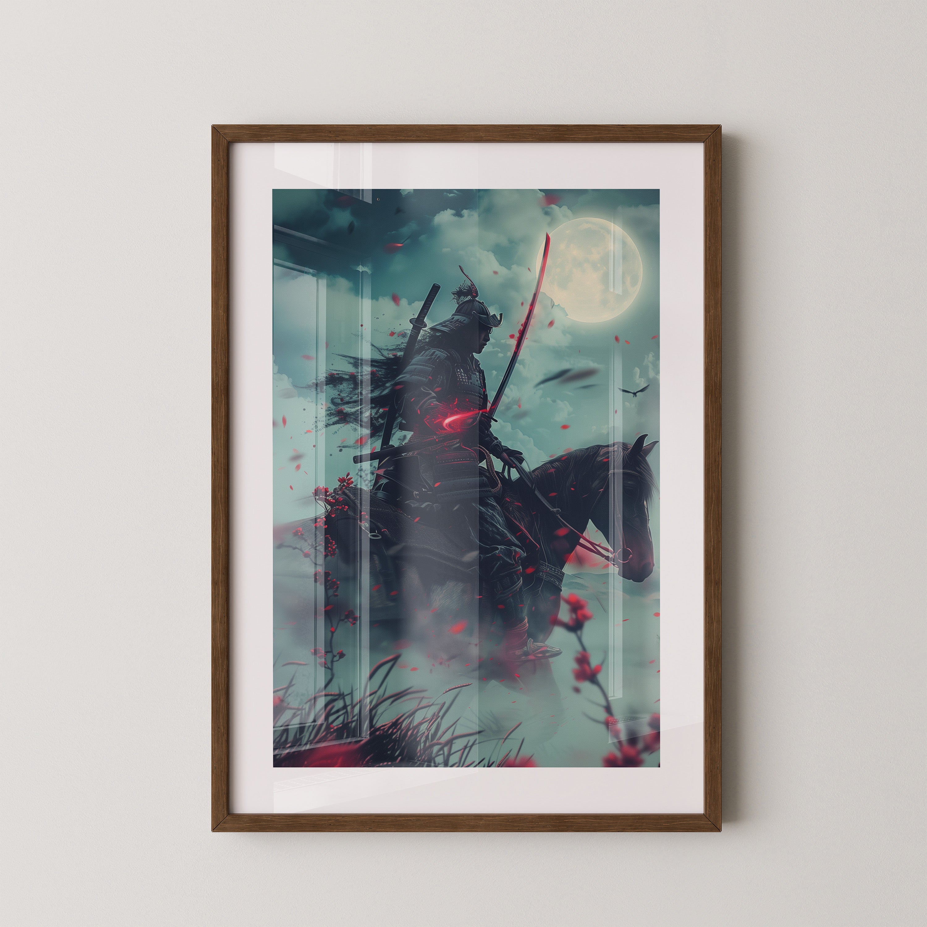 Samurai Reiter Mondlicht