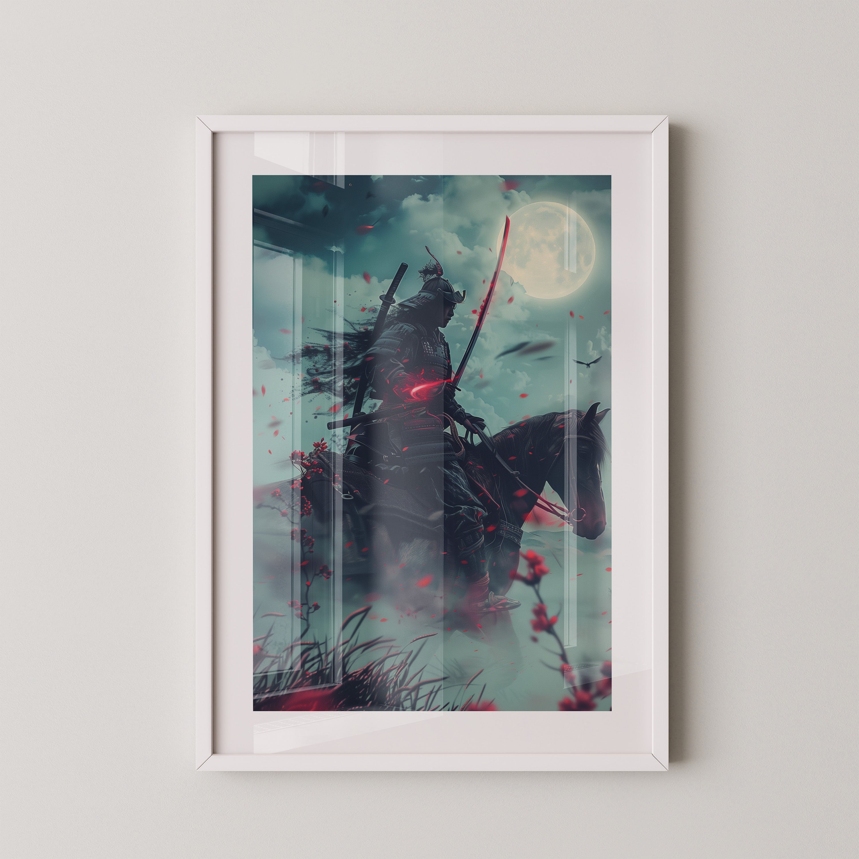 Samurai Reiter Mondlicht