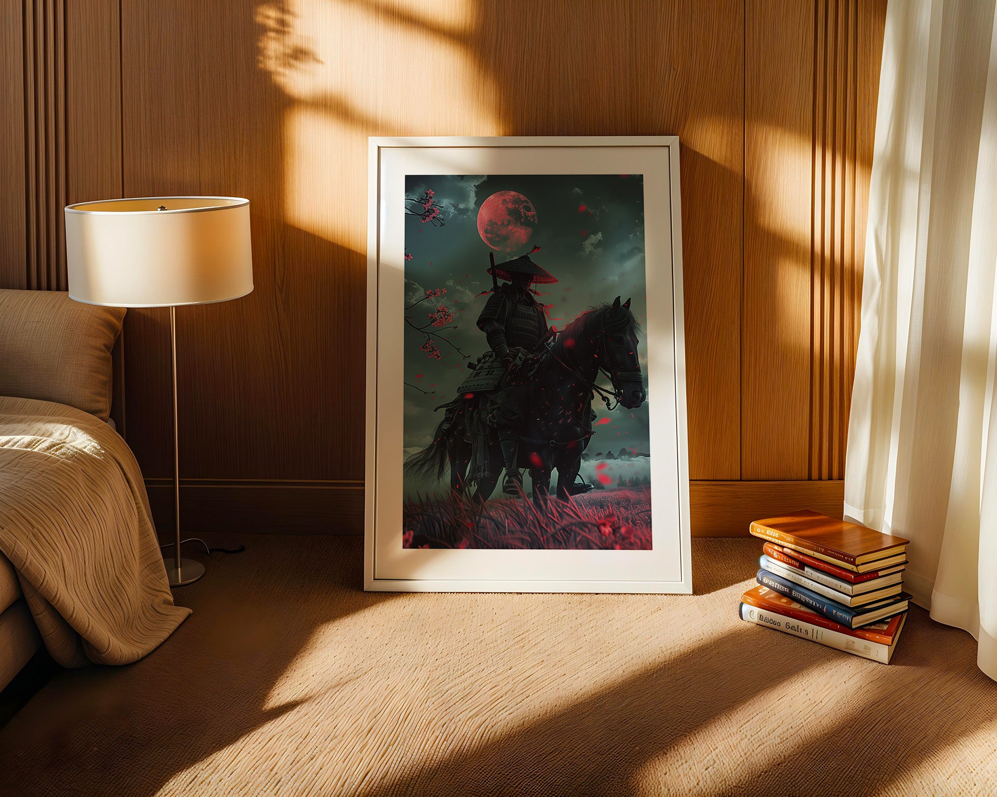 Samurai Reiter Mondschein Fantasy