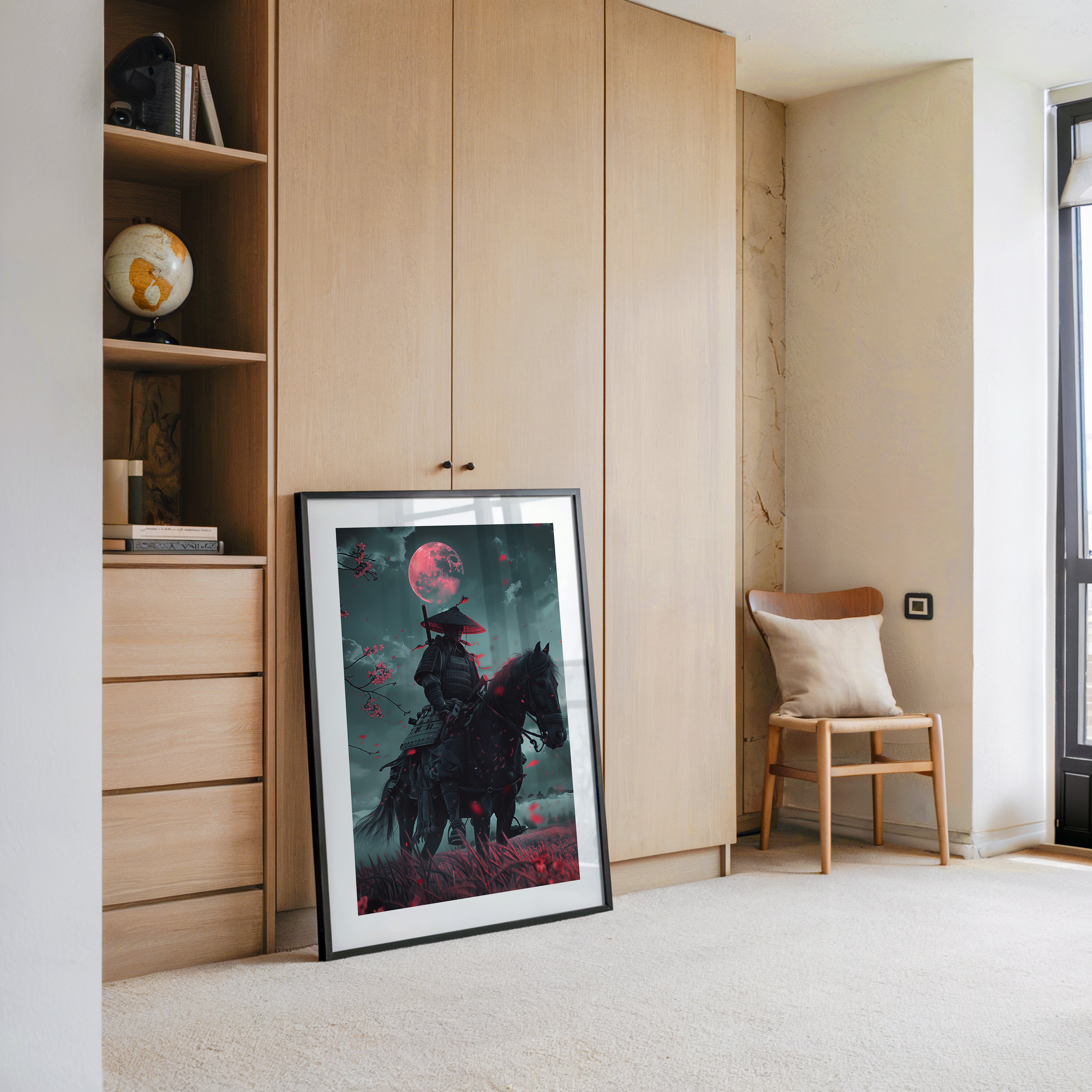 Samurai Reiter Mondschein Fantasy