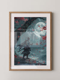 Samurai Mondlicht Ahornblätter