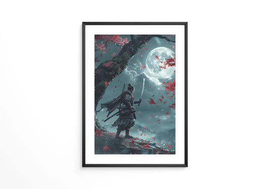 Samurai Mondlicht Ahornblätter