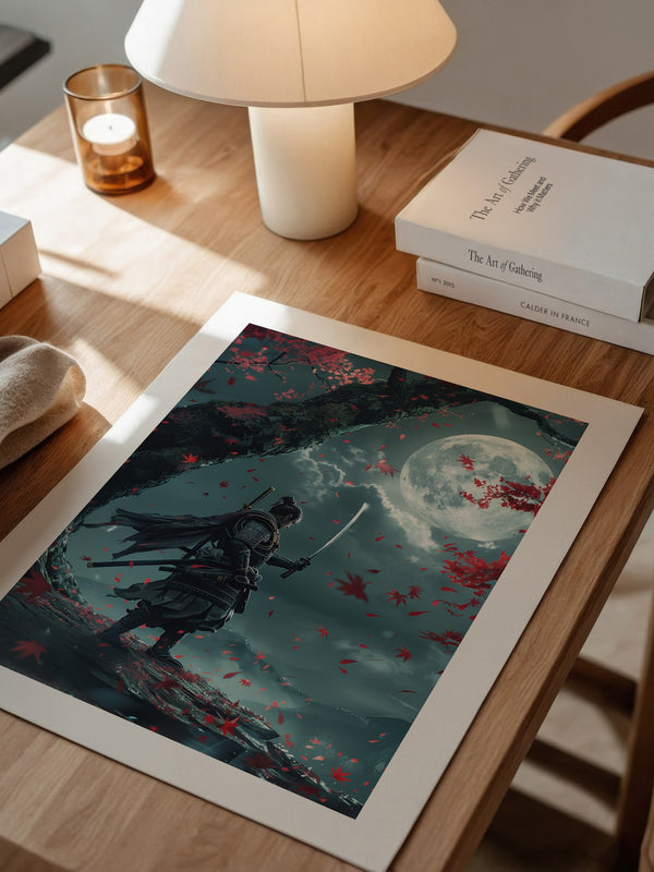 Samurai Mondlicht Ahornblätter