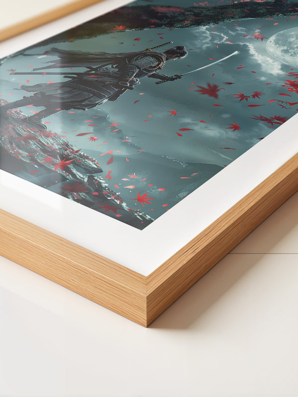 Samurai Mondlicht Ahornblätter