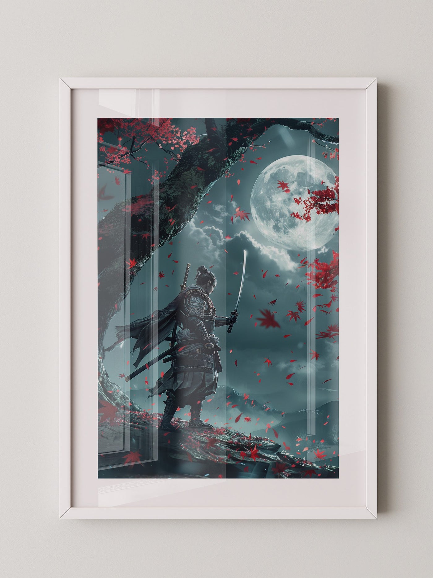 Samurai Mondlicht Ahornblätter