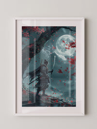 Samurai Mondlicht Ahornblätter