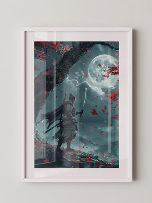 Samurai Mondlicht Ahornblätter