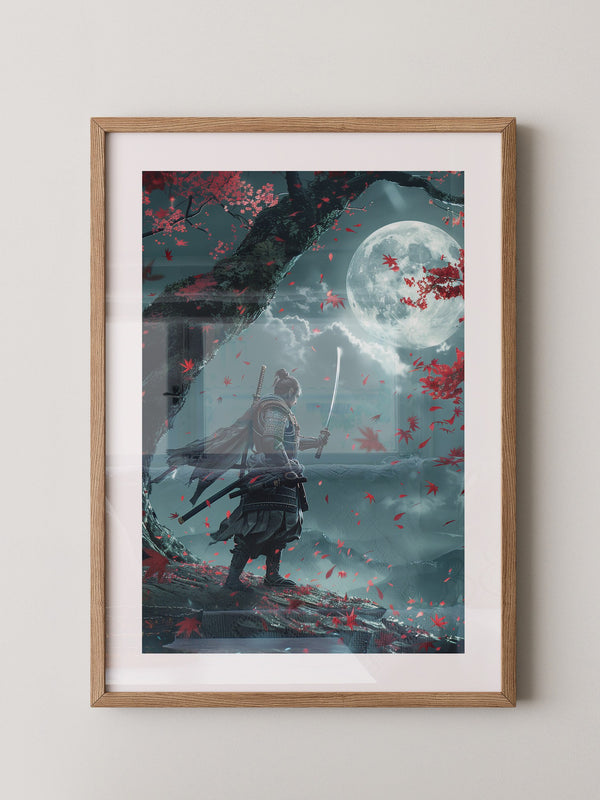 Samurai Mondlicht Ahornblätter