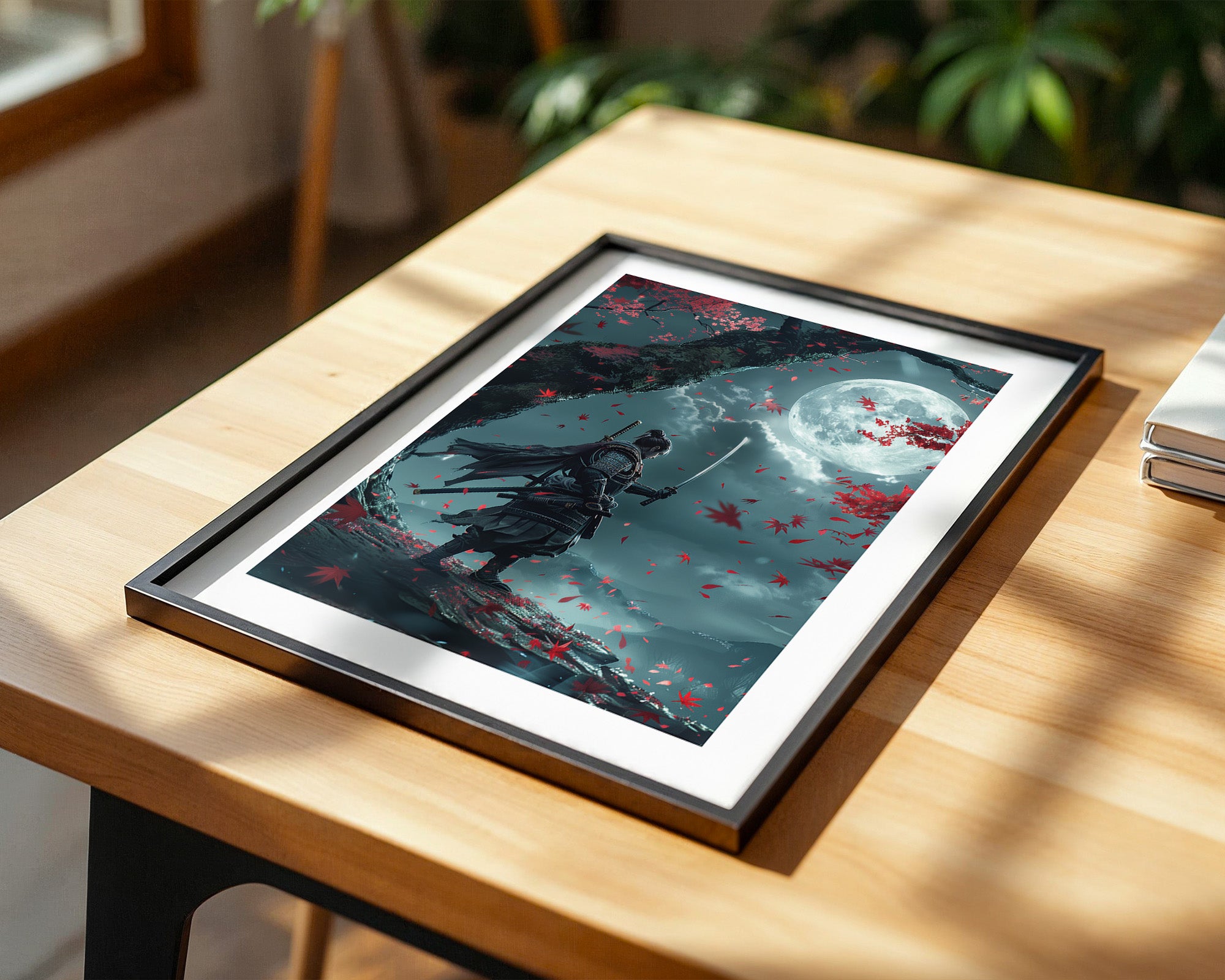 Samurai Mondlicht Ahornblätter