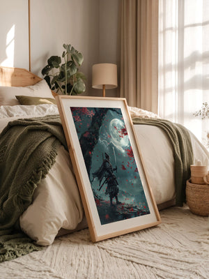 Samurai Mondlicht Ahornblätter