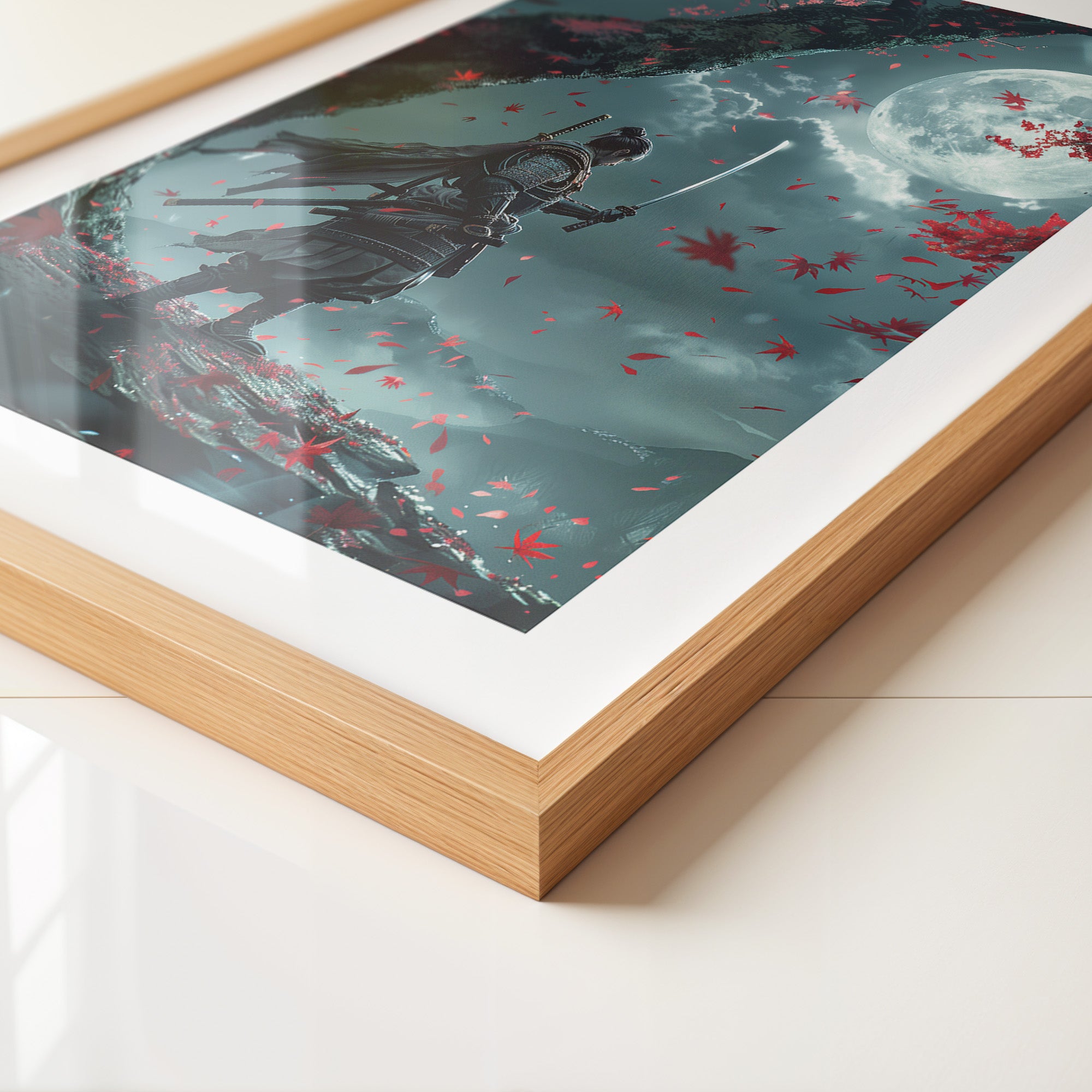 Samurai Mondlicht Ahornblätter