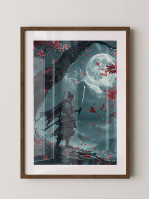 Samurai Mondlicht Ahornblätter