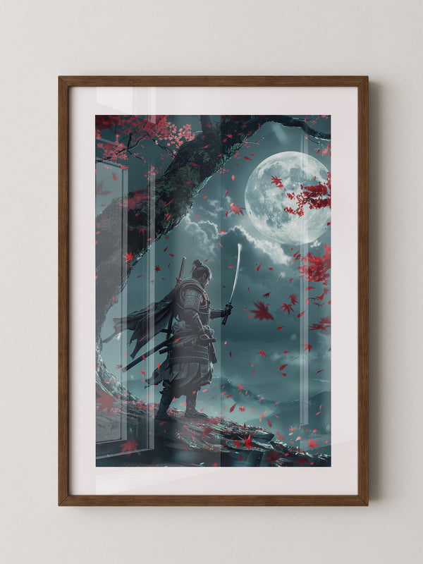 Samurai Mondlicht Ahornblätter