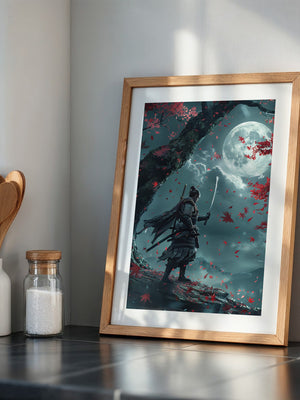 Samurai Mondlicht Ahornblätter