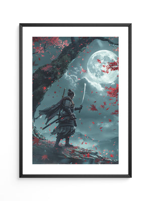 Samurai Mondlicht Ahornblätter