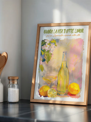 Zitronenflasche Aquarellfarben