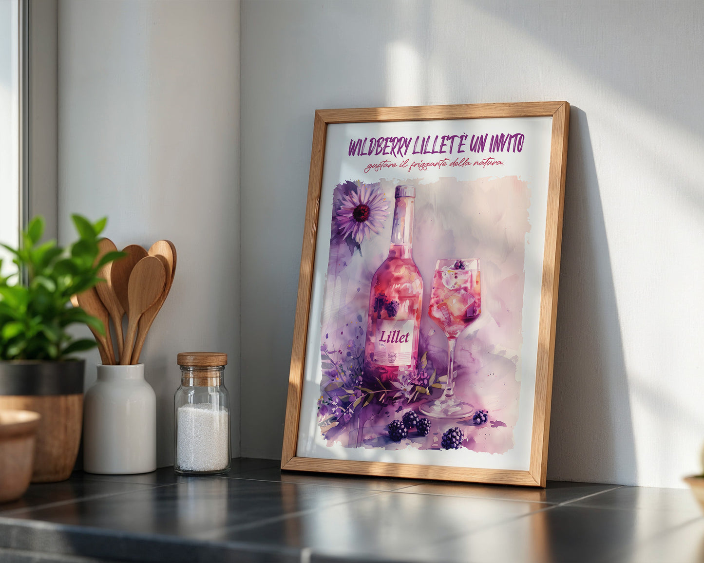 Blüten und Beeren Aquarell