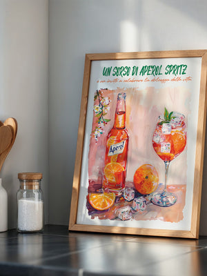 Aperol Orangen Spritz Aquarell