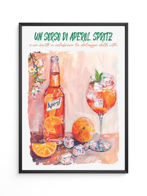 Aperol Orangen Spritz Aquarell
