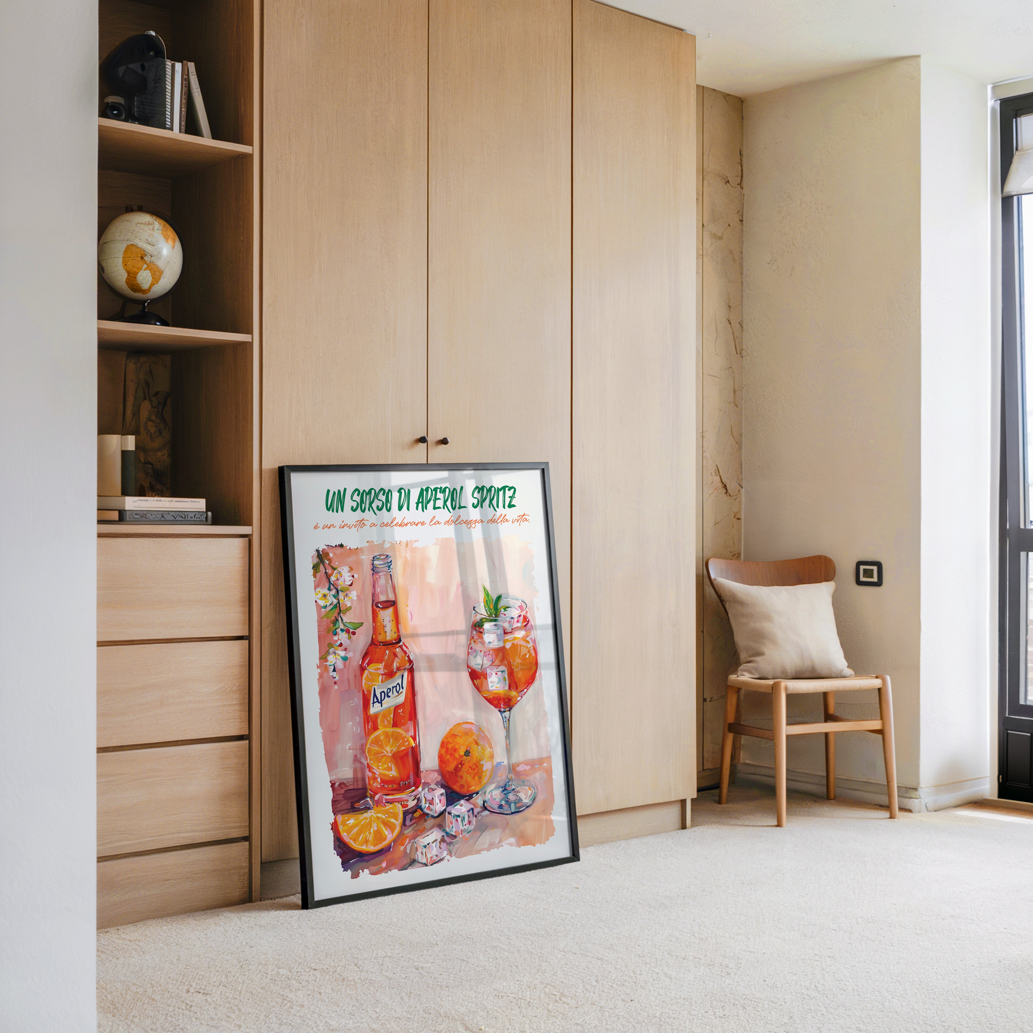 Orangen Spritz Aquarell