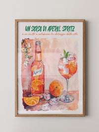Aperol Orangen Spritz Aquarell