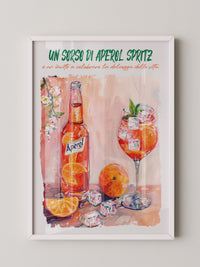 Aperol Orangen Spritz Aquarell