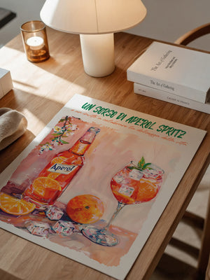 Aperol Orangen Spritz Aquarell