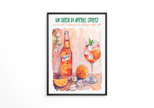 Orangen Spritz Aquarell
