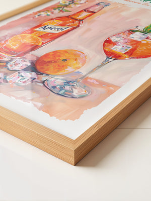 Aperol Orangen Spritz Aquarell