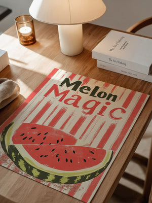 Melone Streifen Retro